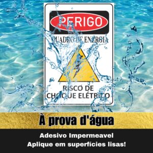 Adesivo Perigo alto voltagem, segurança, deprint e design