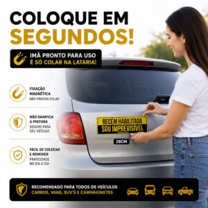 Imã “Recém Habilitada, Tenha Paciência”: Pequeno Detalhe ou Grande Aliado no Trânsito?